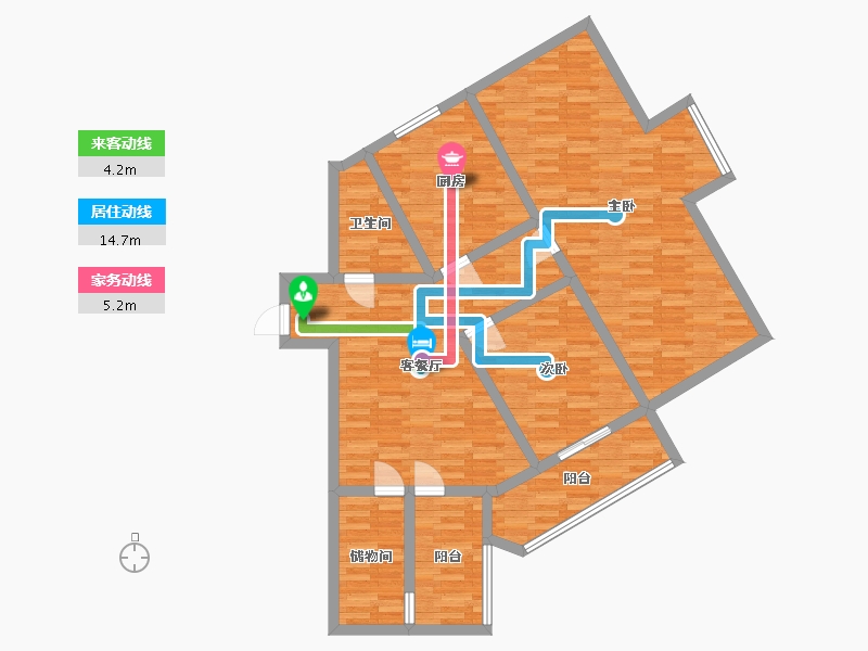 陕西省-西安市-融侨馨苑-103.57-户型库-动静线