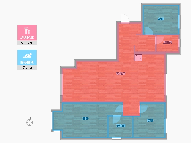 河北省-保定市-未来紫金山-98.45-户型库-动静分区