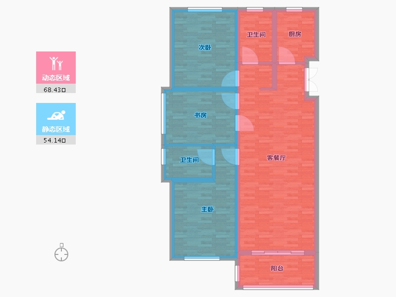 山东省-枣庄市-水发颐和园-111.00-户型库-动静分区