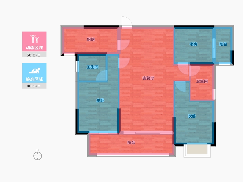 福建省-龙岩市-城发福郡-88.31-户型库-动静分区