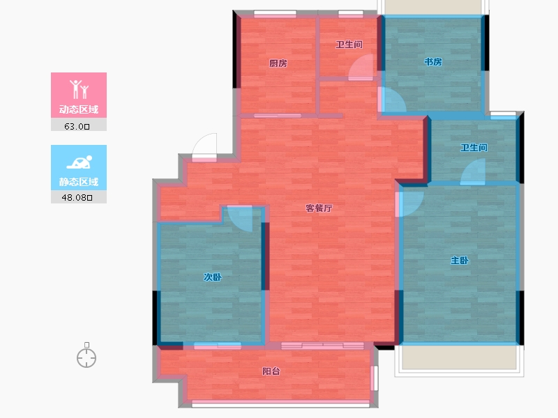 江苏省-徐州市-时代之光-100.01-户型库-动静分区