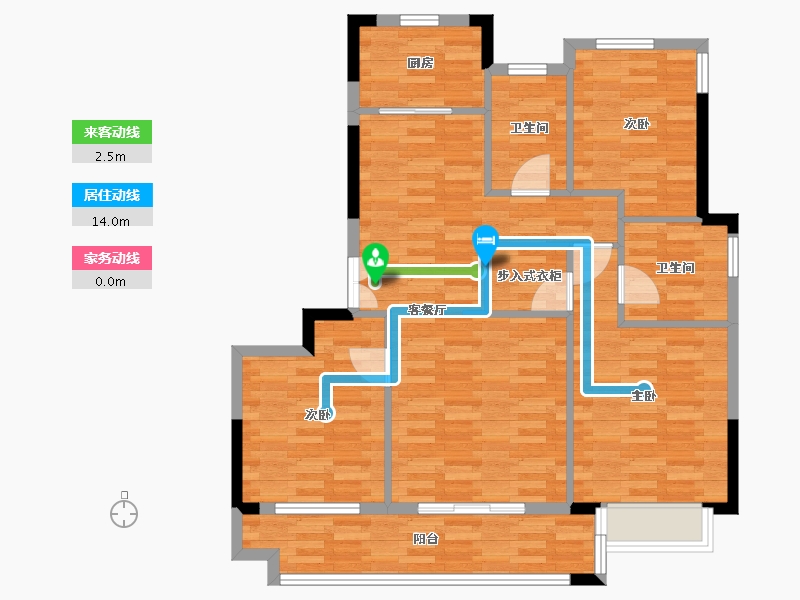 浙江省-宁波市-世茂云海局-95.44-户型库-动静线