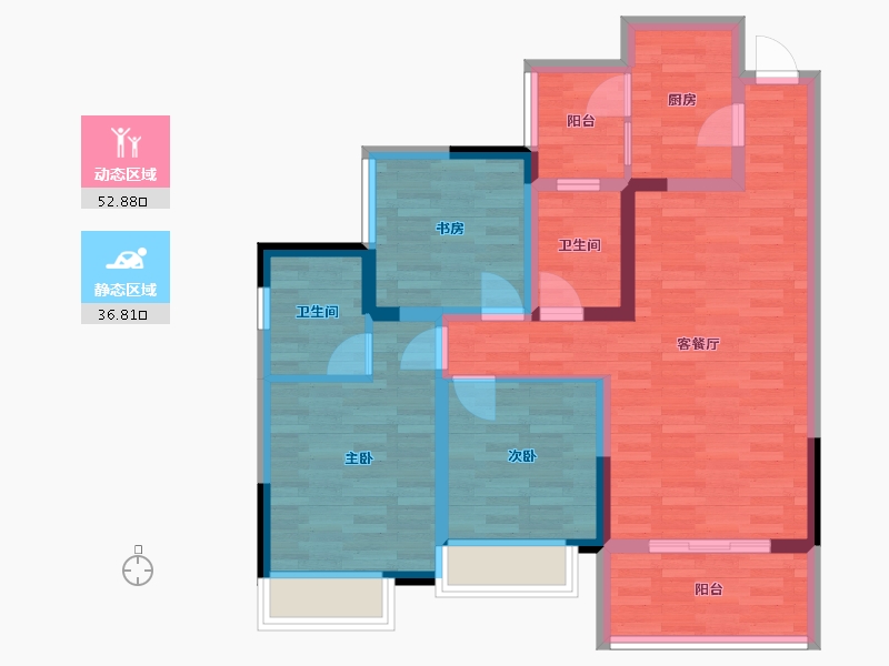 四川省-成都市-香槟大道-78.74-户型库-动静分区