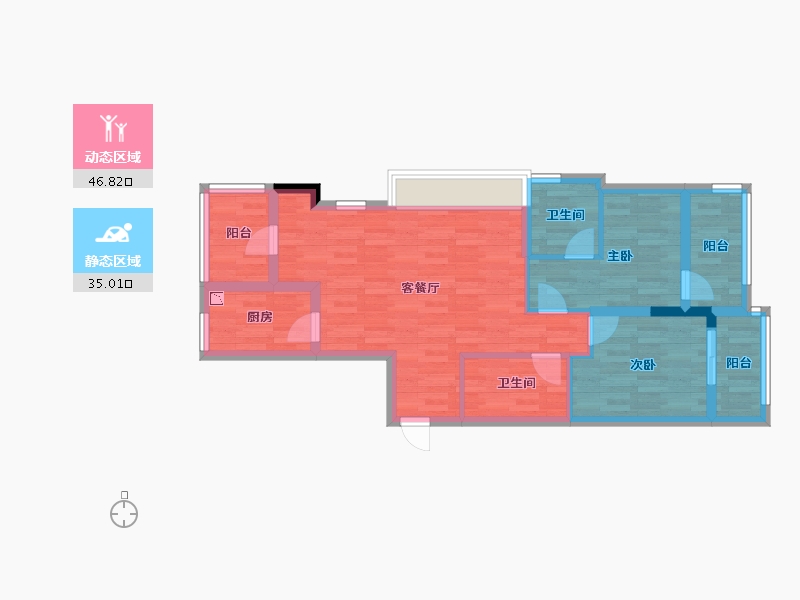 浙江省-杭州市-印江南-71.86-户型库-动静分区