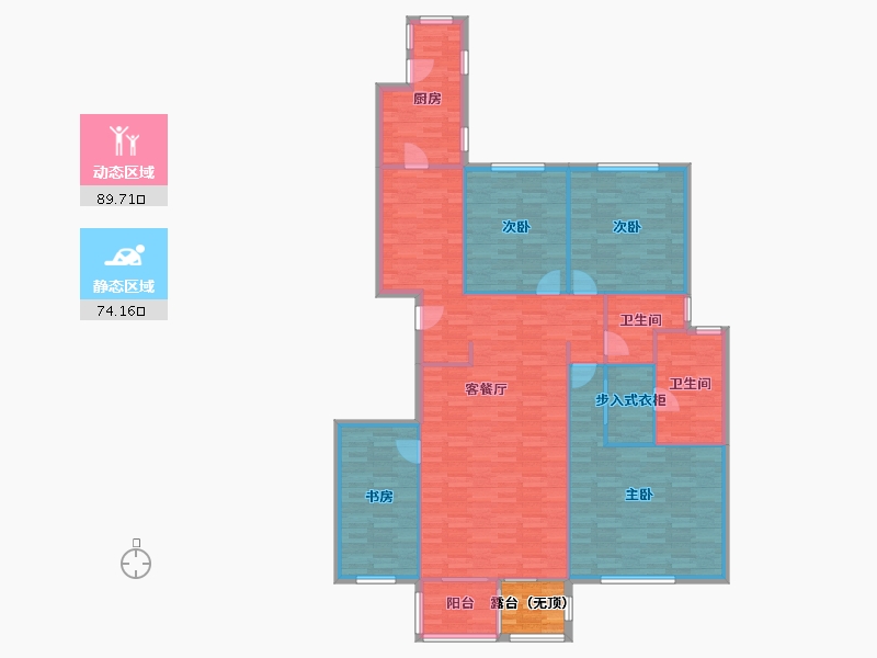 北京-北京市-国兴观湖国际-155.13-户型库-动静分区