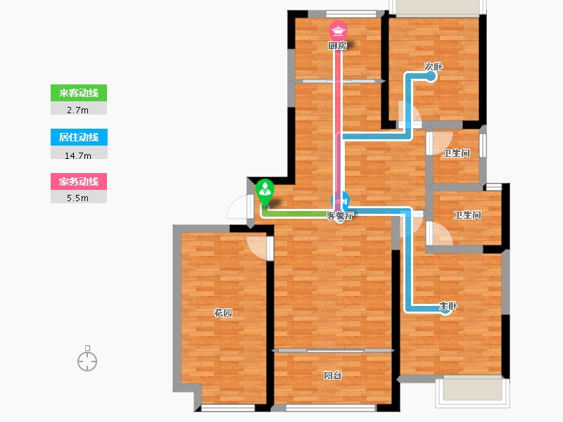 湖南省-湘潭市-天元广场-98.53-户型库-动静线