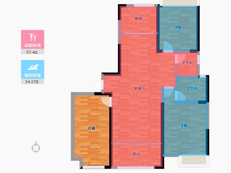 湖南省-湘潭市-天元广场-98.53-户型库-动静分区