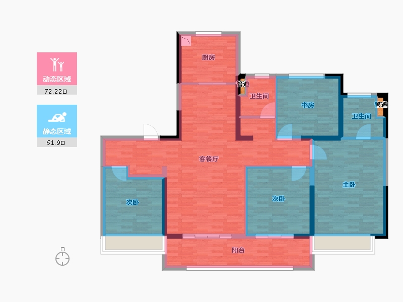 江苏省-常州市-和光晨樾花园-121.29-户型库-动静分区