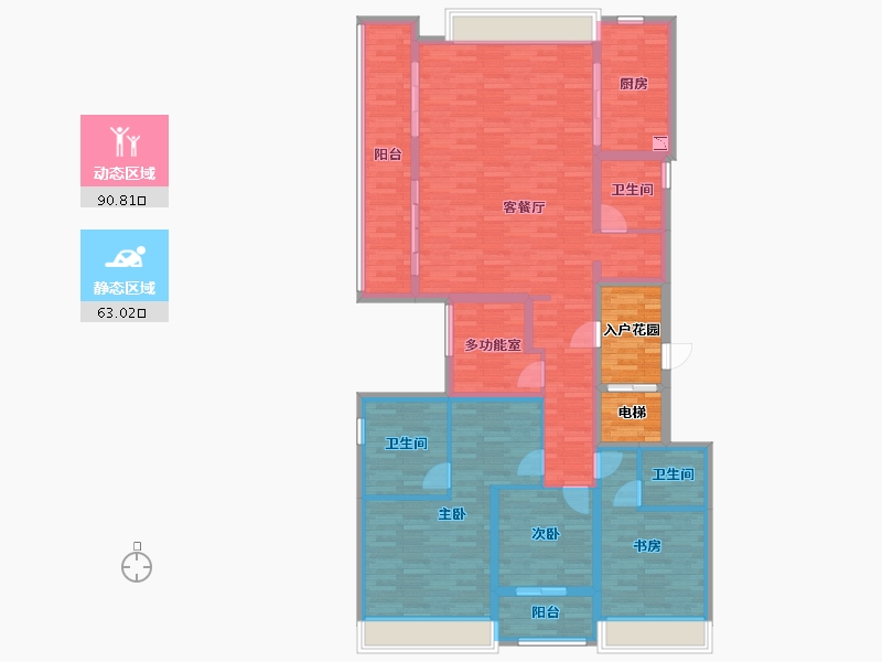 浙江省-宁波市-华侨城欢乐海岸-146.91-户型库-动静分区