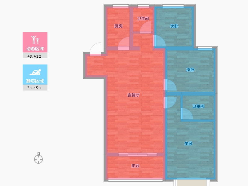 山东省-济宁市-华盛苑-78.75-户型库-动静分区