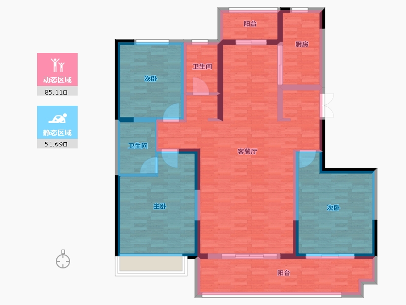 山东省-临沂市-城投首府-122.91-户型库-动静分区