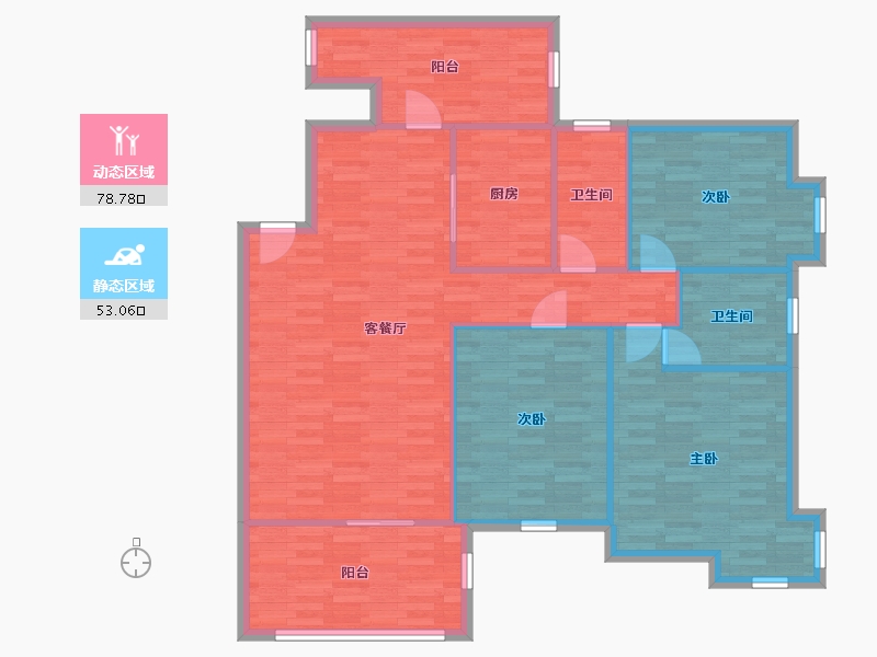 四川省-成都市-澳龙名城-120.85-户型库-动静分区