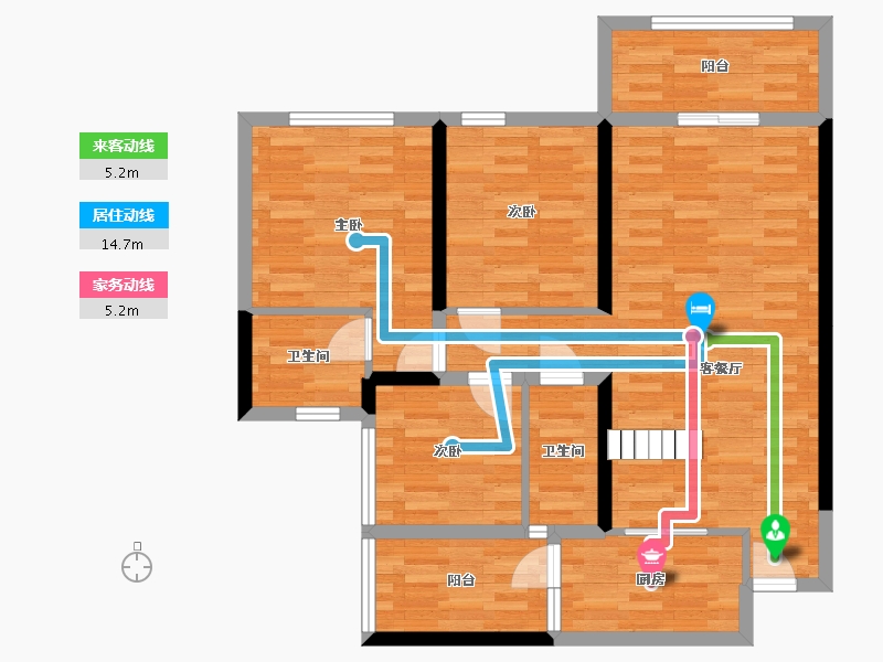 四川省-广元市-邦泰天誉-85.71-户型库-动静线