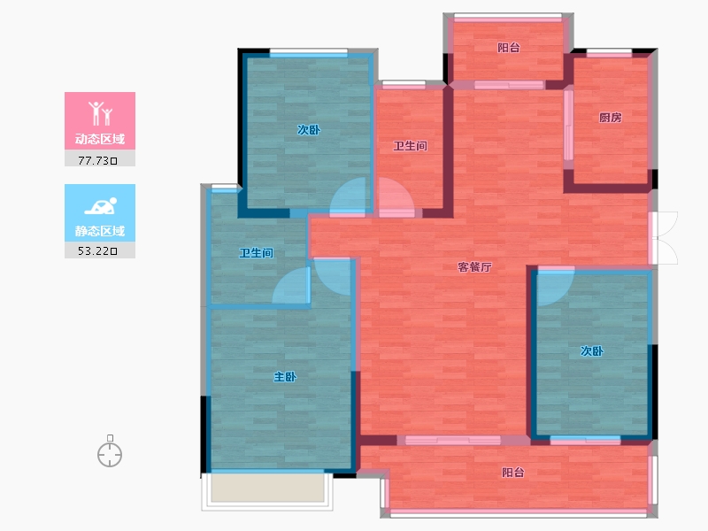 河南省-洛阳市-建业龙城-118.01-户型库-动静分区