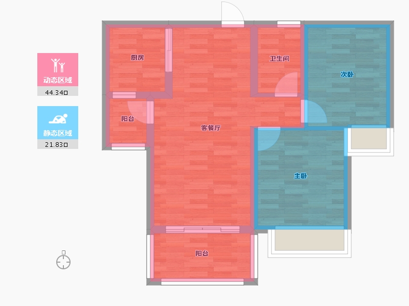 海南省-东方市-新安家园-58.54-户型库-动静分区