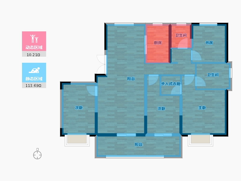 浙江省-嘉兴市-苏嘉·久境园-110.00-户型库-动静分区