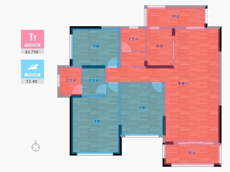 广西壮族自治区-百色市-鼎盛中央城-122.83-户型库-动静分区