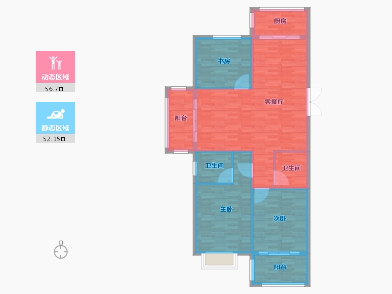 江苏省-盐城市-金科未来城-100.00-户型库-动静分区