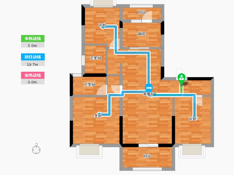 广东省-河源市-紫金碧桂园-85.63-户型库-动静线