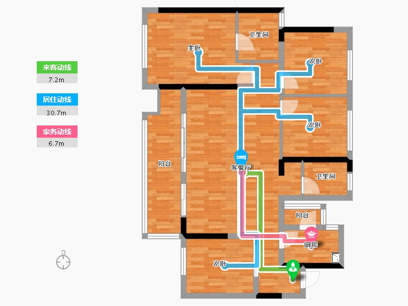 四川省-成都市-隆鑫首府-101.24-户型库-动静线