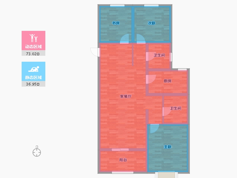 山东省-青岛市-融创维多利亚湾-98.00-户型库-动静分区