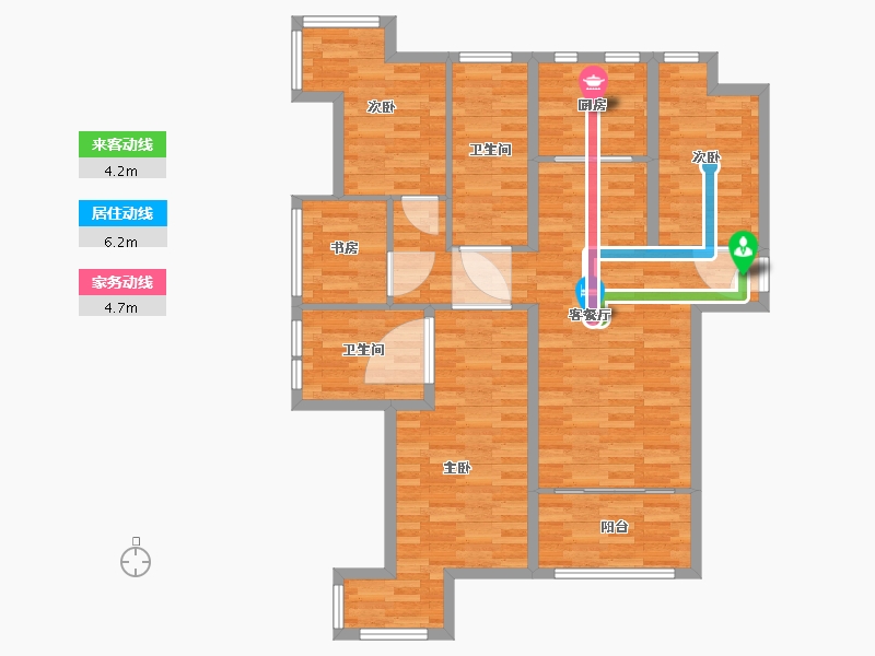 江苏省-泰州市-美好易居城-98.00-户型库-动静线