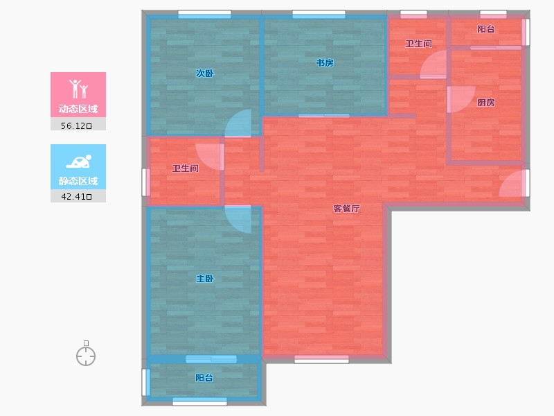 上海-上海市-盛大花园-89.68-户型库-动静分区