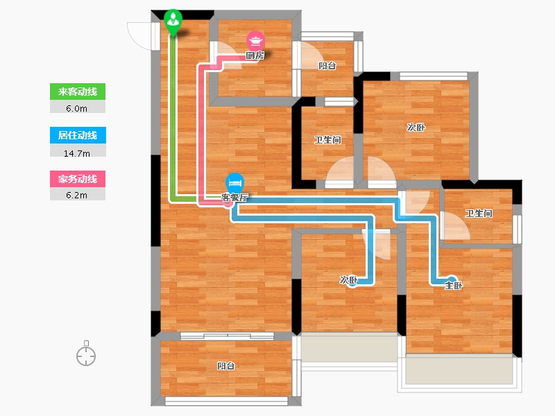 四川省-资阳市-恒信荣廷-75.31-户型库-动静线