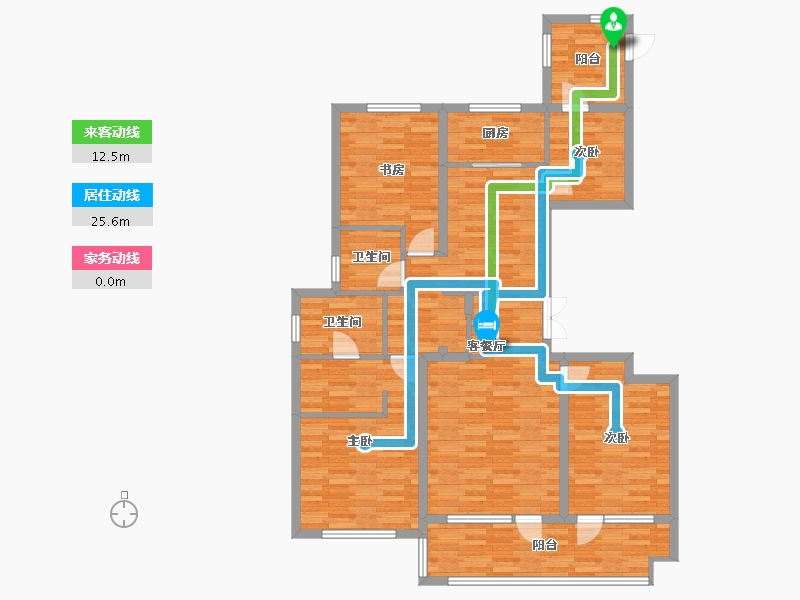 辽宁省-大连市-华润纯海岸-117.59-户型库-动静线