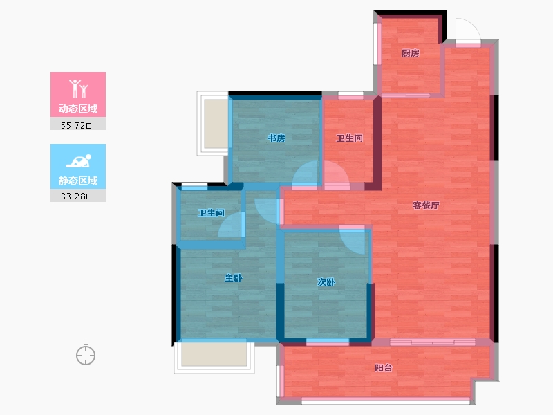 广西壮族自治区-梧州市-彰泰城-78.84-户型库-动静分区