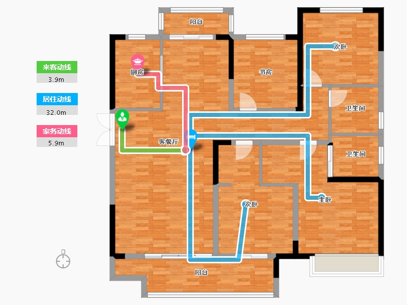 河南省-三门峡市-建业尊府-143.96-户型库-动静线