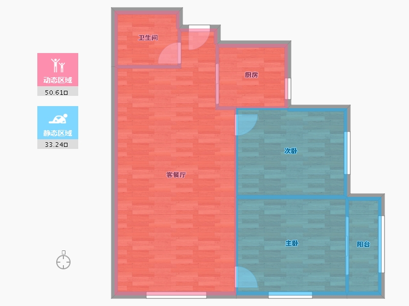 宁夏回族自治区-银川市-祥瑞城市花园-77.25-户型库-动静分区