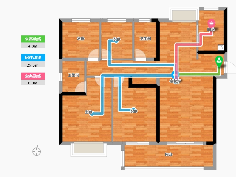 江西省-九江市-美的国宾府-103.00-户型库-动静线