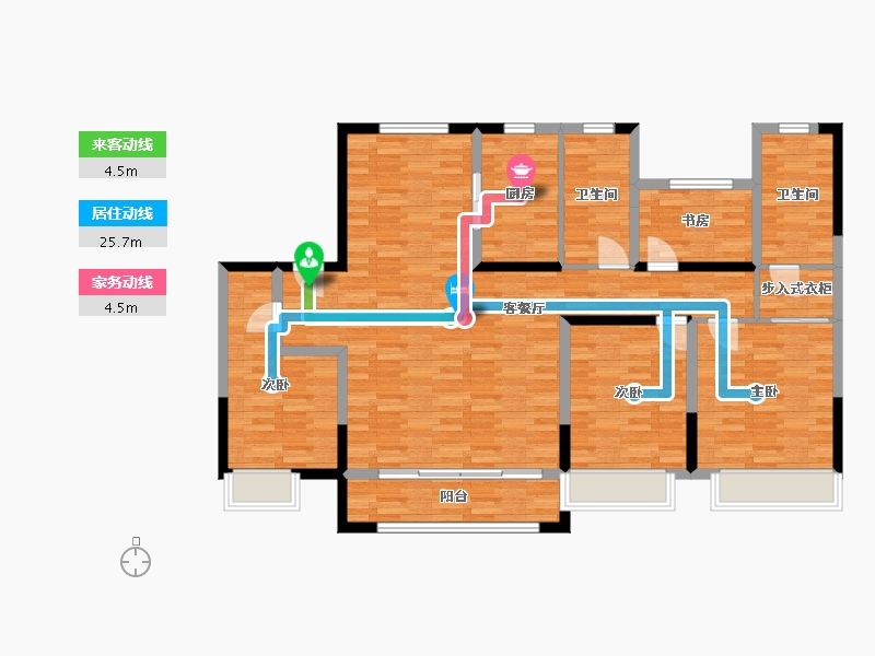 内蒙古自治区-呼和浩特市-祥生东方樾-122.16-户型库-动静线