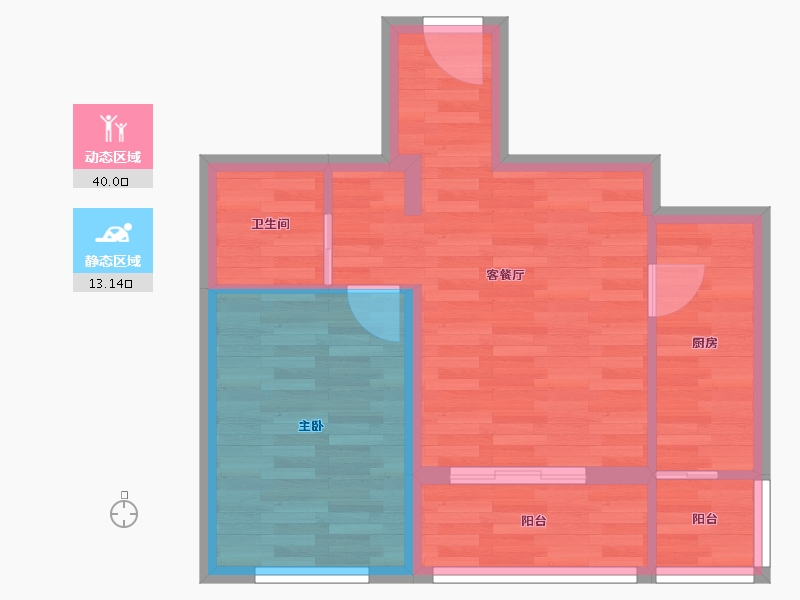 北京-北京市-北苑家园茉藜园-46.26-户型库-动静分区