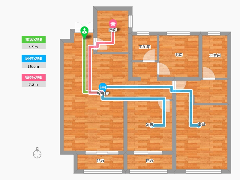 河北省-保定市-水岸壹号-88.01-户型库-动静线