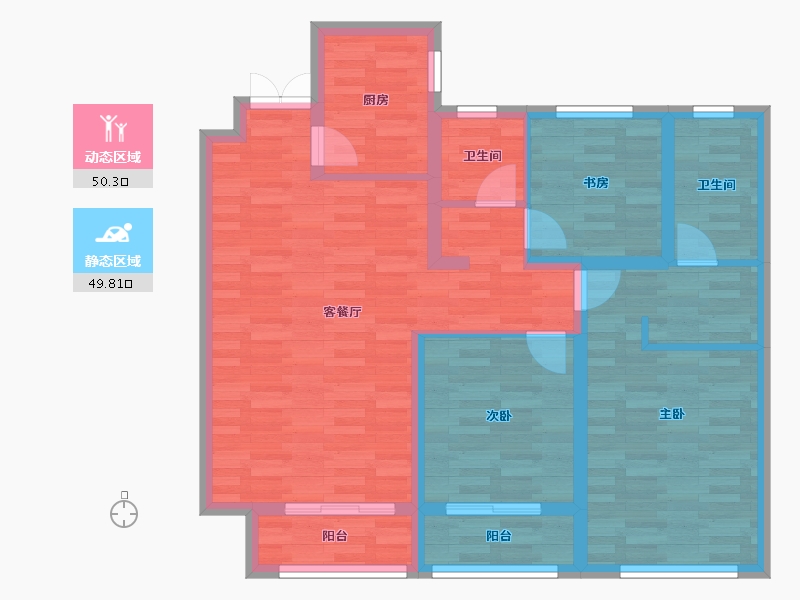 河北省-保定市-水岸壹号-88.01-户型库-动静分区