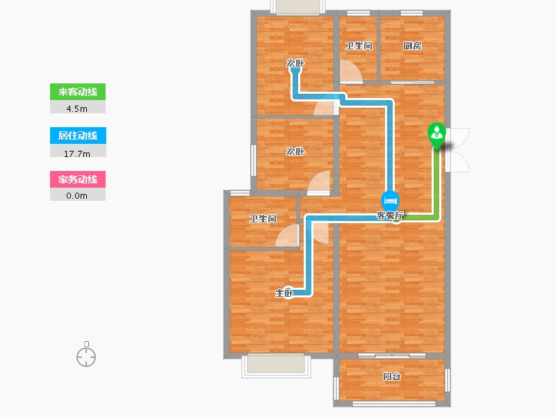 江苏省-泰州市-榕锦花园-125.01-户型库-动静线