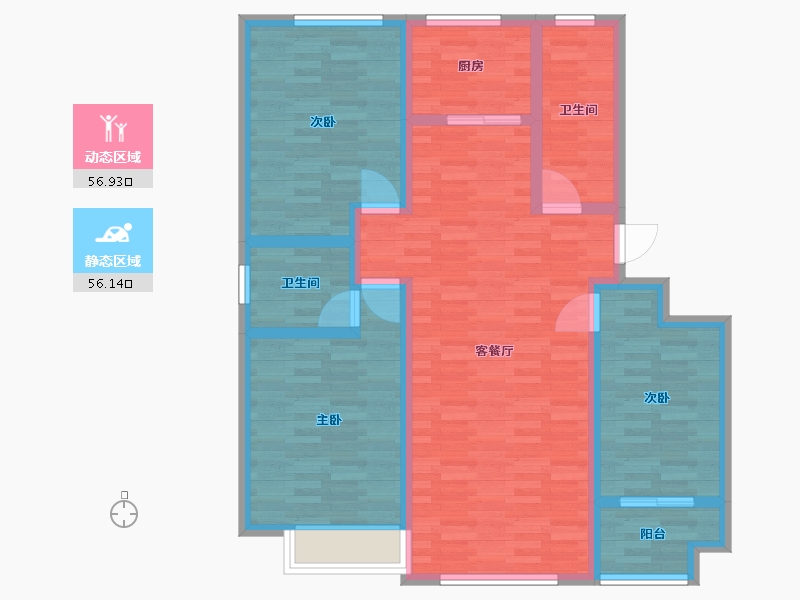 山东省-济南市-泉山盛景-100.00-户型库-动静分区