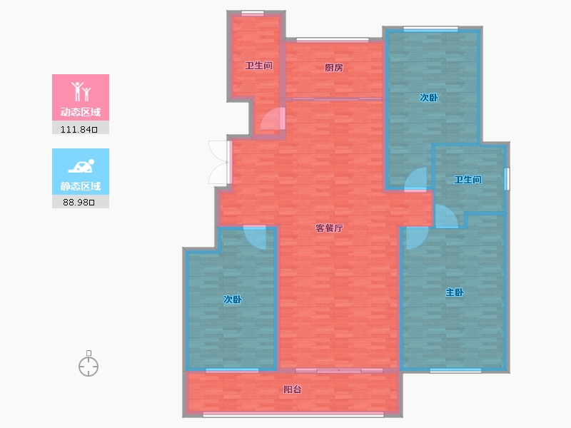 山东省-淄博市-御湖名邸-185.01-户型库-动静分区