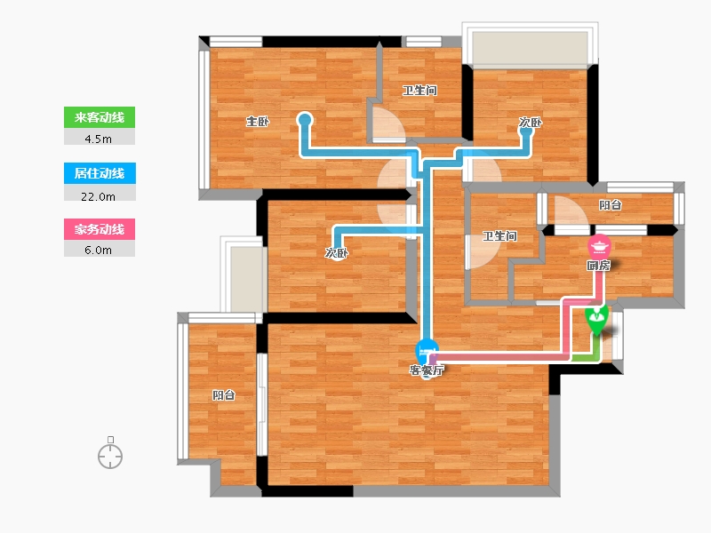 四川省-成都市-爱在城南-78.53-户型库-动静线