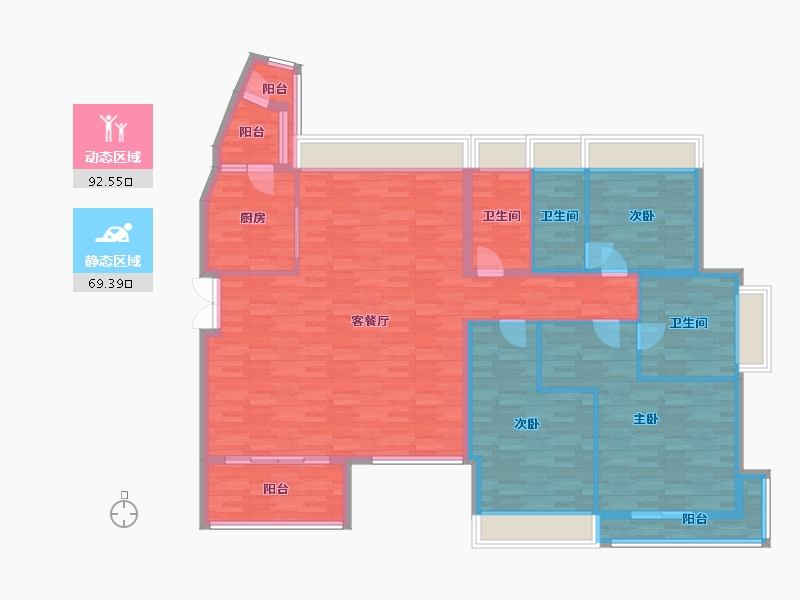 广东省-广州市-新世界·天逸-146.97-户型库-动静分区