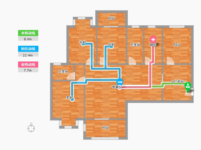 福建省-漳州市-水岸新城-125.62-户型库-动静线