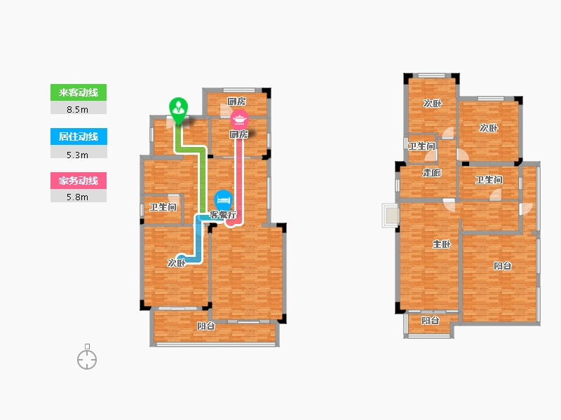 江苏省-苏州市-富力湾-231.50-户型库-动静线