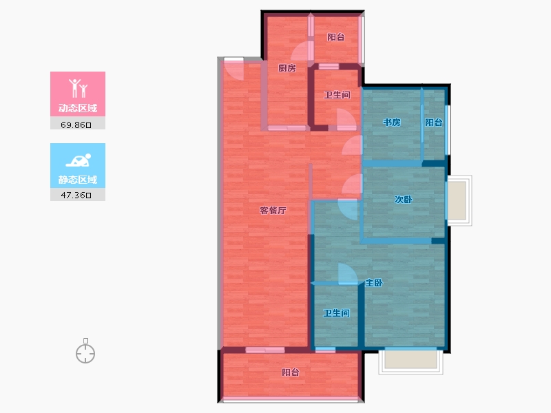 广东省-清远市-保利朗园-103.84-户型库-动静分区