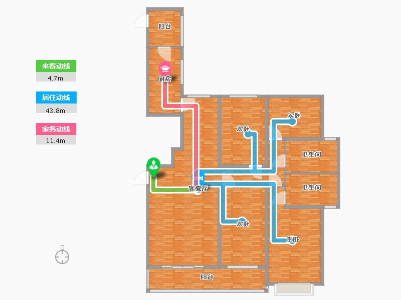 山西省-吕梁市-王府名苑-230.00-户型库-动静线