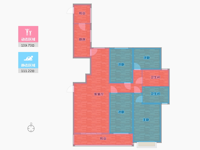 山西省-吕梁市-王府名苑-230.00-户型库-动静分区