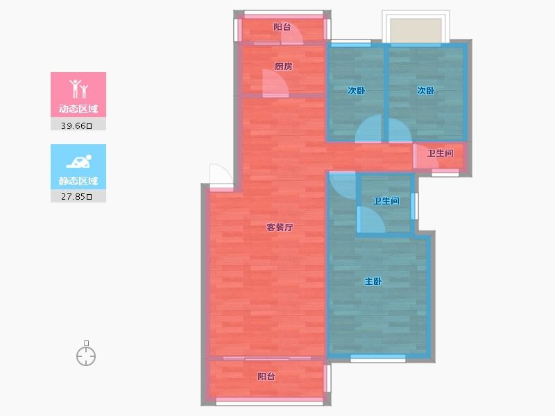 广东省-佛山市-荟景豪庭-60.48-户型库-动静分区