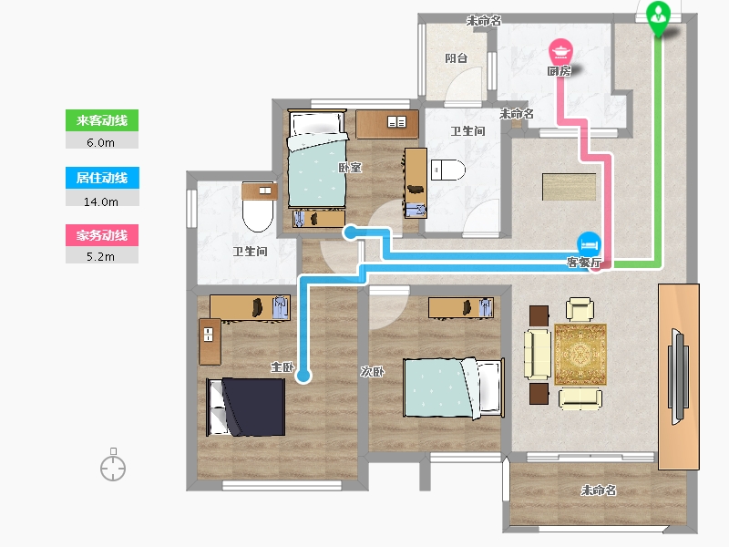 广东省-深圳市-大族云峰-84.59-户型库-动静线