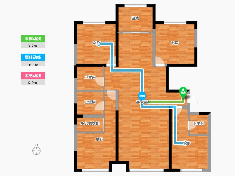 内蒙古自治区-包头市-御龙公馆-122.93-户型库-动静线